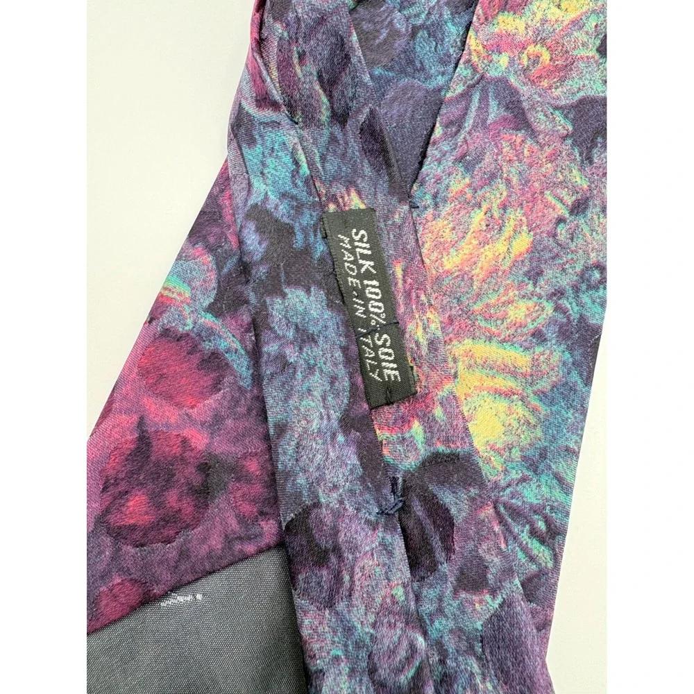Vintage Brioni Italy 100% Silk Tie – Abstract Impressionist Luxury Art Deco